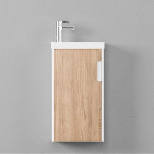 Тумба c раковиной Velvex Klaufs 40 подвесная белый/дерево