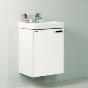 Тумба для комплекта Акватон Йорк 50 М белый/выбеленное дерево