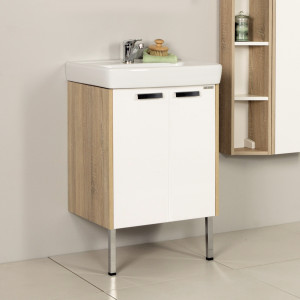 Тумба для комплекта Акватон Йорк 60 белый/дуб сонома