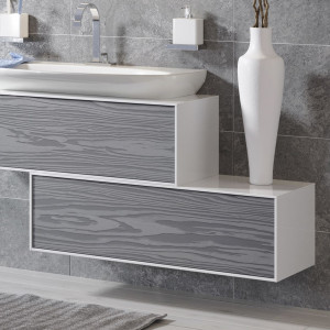 Тумба с раковиной Aqwella 5 stars Genesis 120 миллениум серый