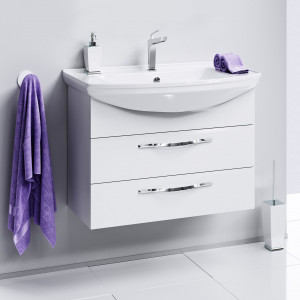 Тумба с раковиной Aqwella Аллегро 75 с 2 ящиками