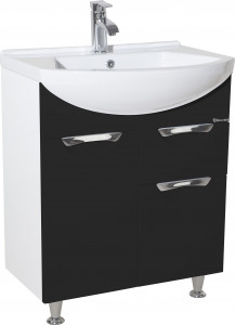 Тумба для комплекта Bellezza Альфа 65 черная с ящиком