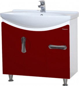 Тумба с раковиной Bellezza Лагуна 75 красная