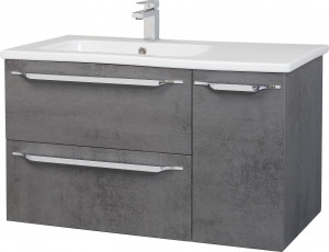 Тумба с раковиной Bellezza Луиджи 90 L, серая