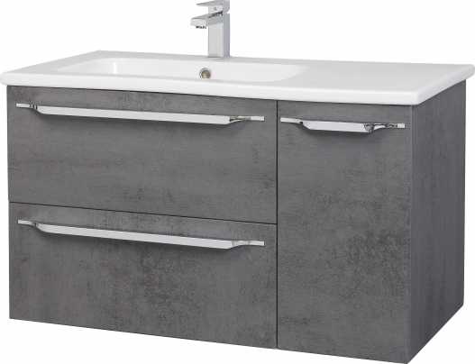 Тумба с раковиной Bellezza Луиджи 90 L, серая