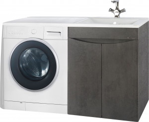 Тумба для комплекта Bellezza Олиссия 120 серая под стиральную машину