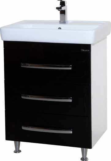 Тумба для комплекта Bellezza Рокко 50 черная напольная 3 ящика