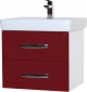 Мебель для ванной Bellezza Рокко 50 подвесная красная 2 ящика — рис. 2