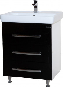 Тумба для комплекта Bellezza Рокко 60 черная напольная 3 ящика