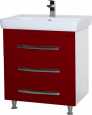 Тумба для комплекта Bellezza Рокко 70 красная напольная 3 ящика