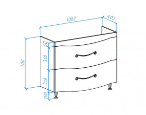 Тумба для комплекта Bellezza Сесилия 105
