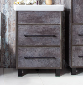 Тумба с раковиной Бриклаер Чили 60 цемент