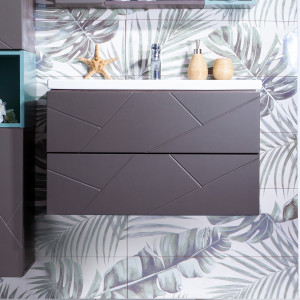 Тумба с раковиной Бриклаер Кристалл 80 без ниши