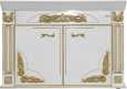 Тумба для комплекта Misty Барокко 120 прямая бежевая, патина