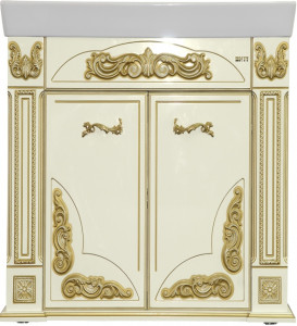 Тумба для комплекта Misty Барокко 80 бежевая, патина