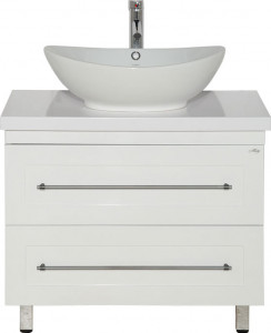 Тумба с раковиной Misty Гамма 80 напольная, белая