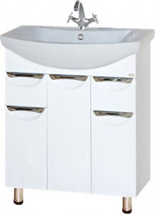 Тумба для комплекта Misty Лаванда 70 белая эмаль, с ящиками