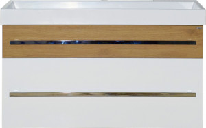 Тумба для комплекта Misty Леон 100 подвесная, дуб