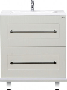 Тумба для комплекта Misty Марта 70 напольная, белая фактурная