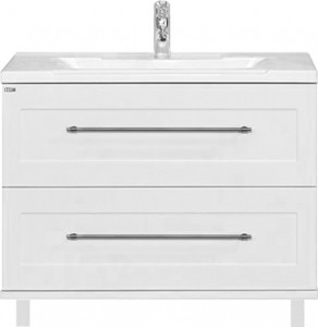 Тумба для комплекта Misty Марта 100 напольная белая фактурная