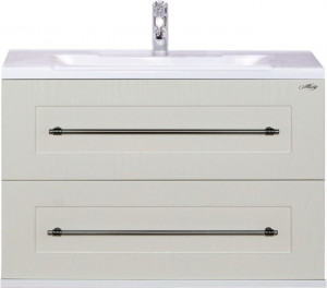 Тумба для комплекта Misty Марта 80 подвесная, белая фактурная