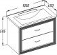 Тумба для комплекта Opadiris Карат 100 серебряная патина — рис. 4