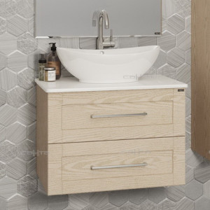 Тумба для комплекта СанТа Венера 70 дуб бежевый, со столешницей