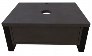 Тумба под раковину чашу 1Marka Grunge Loft 60 1 ящик бетон темно-серый