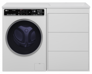 Тумба под раковину для стиральной машины Brevita Grafit 60 белый