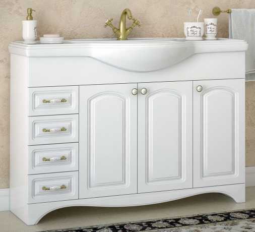 Тумба с раковиной Классика Corozo 120 с корзиной для белья