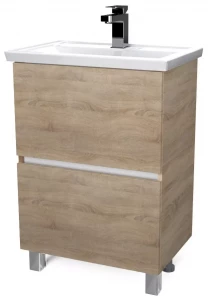 Тумба под раковину 1Marka Aris 70 2 ящика дуб сонома