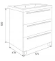 Тумба под раковину 1Marka Соната 58 3 ящика — рис. 7