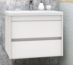 Тумба под раковину Art&Max Family 75 подвесная с двумя ящиками Bianco Lucido