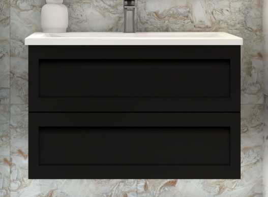 Тумба под раковину Art&Max Platino 100 подвесная Черный матовый