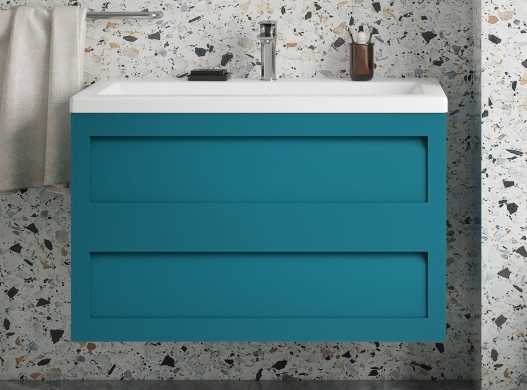 Тумба под раковину Art&Max Platino 90 подвесная Бирюзовый