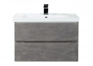 Тумба под раковину Art&Max Techno 90 подвесная с двумя ящиками Айс Какао