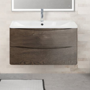 Тумба под раковину BelBagno Acqua 90 подвесная Rovere Nature Grigio
