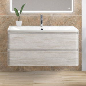 Тумба под раковину BelBagno Albano 100 подвесная Rovere Vintage Bianco
