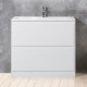 Тумба под раковину BelBagno Albano 90 напольная Bianco Lucido — рис. 1