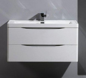 Тумба под раковину BelBagno Ancona-N 90 подвесная Bianco Lucido