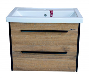 Тумба под раковину Bellezza Бруно 70 подвесная с 2 ящ. табакко