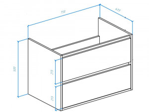 Тумба под раковину Bellezza Лоренцо 80 подвесная с 2 ящ. дуб светлый