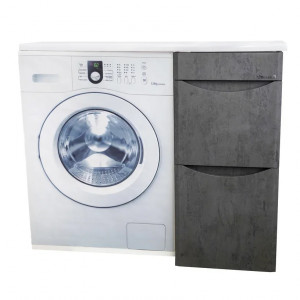 Тумба под раковину Bellezza Олиссия 100 серая с 2 ящиками