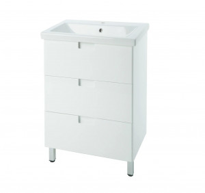 Тумба под раковину Bellezza Пегас 50 напольная 3 ящика белая