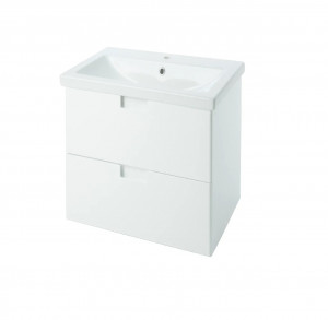 Тумба под раковину Bellezza Пегас 50 подвесная 2 ящика белая