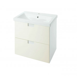 Тумба под раковину Bellezza Пегас 50 подвесная 2 ящика бежевая