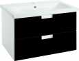 Тумба под раковину Bellezza Пегас 60 подвесная 2 ящика черная