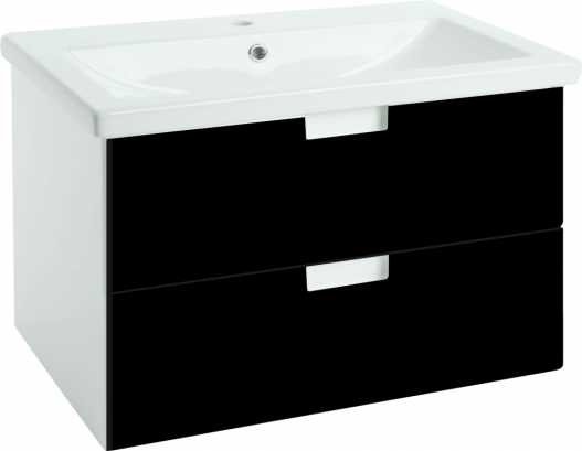 Тумба под раковину Bellezza Пегас 60 подвесная 2 ящика черная