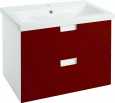 Тумба под раковину Bellezza Пегас 60 подвесная 2 ящика красная