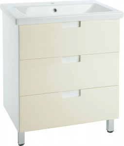 Тумба под раковину Bellezza Пегас 70 напольная 3 ящика бежевая